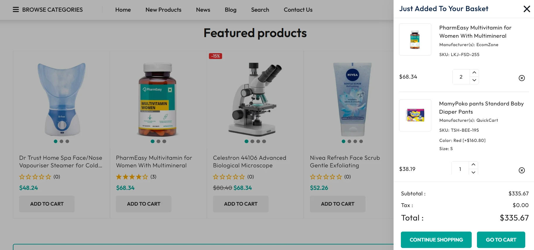 cart plugin